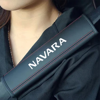 2шт для Nissan Navara NP300 2015-2017 2018 2019 2020 2021 2022 Автомобильные Аксессуары Ремень безопасности Кожаные Наплечные накладки