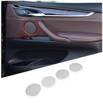 Для BMW X5 F15 2014-2018 Нержавеющая Сталь Серебристая Автомобильная Дверь Аудио Рамка Динамика Накладка Автомобильные Аксессуары
