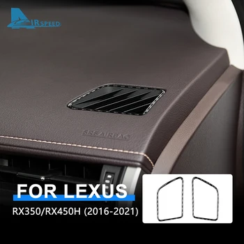 для Lexus RX350 RXH450 2016-2020 2021 Наклейка на вентиляционное отверстие автомобиля из настоящего углеродного волокна, крышка, внутренняя отделка, Аксессуары для стайлинга автомобилей