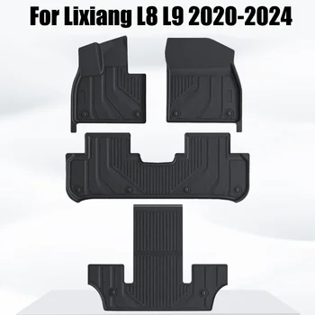 Коврики для Lixiang L8 L9 2020 2021 2022 2023 Водонепроницаемый автомобильный ковер Нескользящая накладка для ног Напольные покрытия из ТПЭ