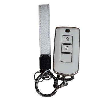 Кожаный брелок для ключей от автомобиля TPU Чехол для Mitsubishi L200 Outlander ASX Pajero LANCER Sport Eclipse Cross Аксессуары