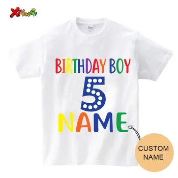 Рубашки на день рождения для семьи, рубашки с именным именем для именинника, одежда для мамы именинника, подходящая рубашка