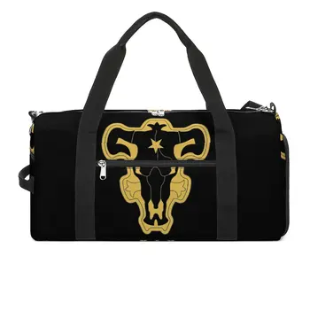 Спортивные сумки Black Bulls Рисунки аниме Манги Художественный багаж Спортивная сумка с обувью Ретро Сумки Дизайн пары Водонепроницаемая сумка для фитнеса